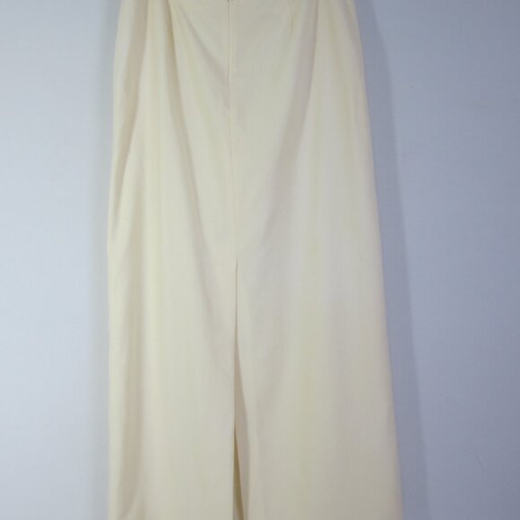 Talbots Womens 14 Cream Ivory Wool Maxi Skirt Holiday Preppy Classic A Line 34" - Picture 7 of 10